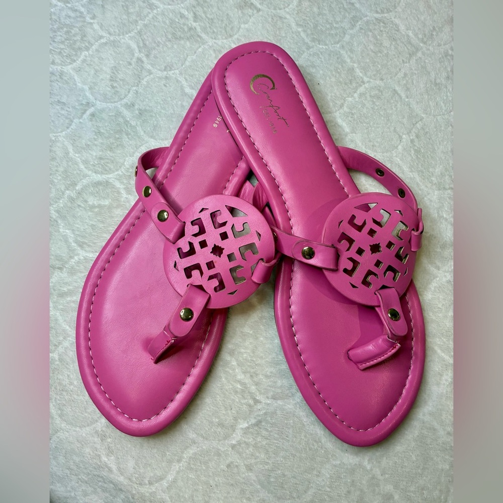 Comfort Colors Pink Cutout Sandals